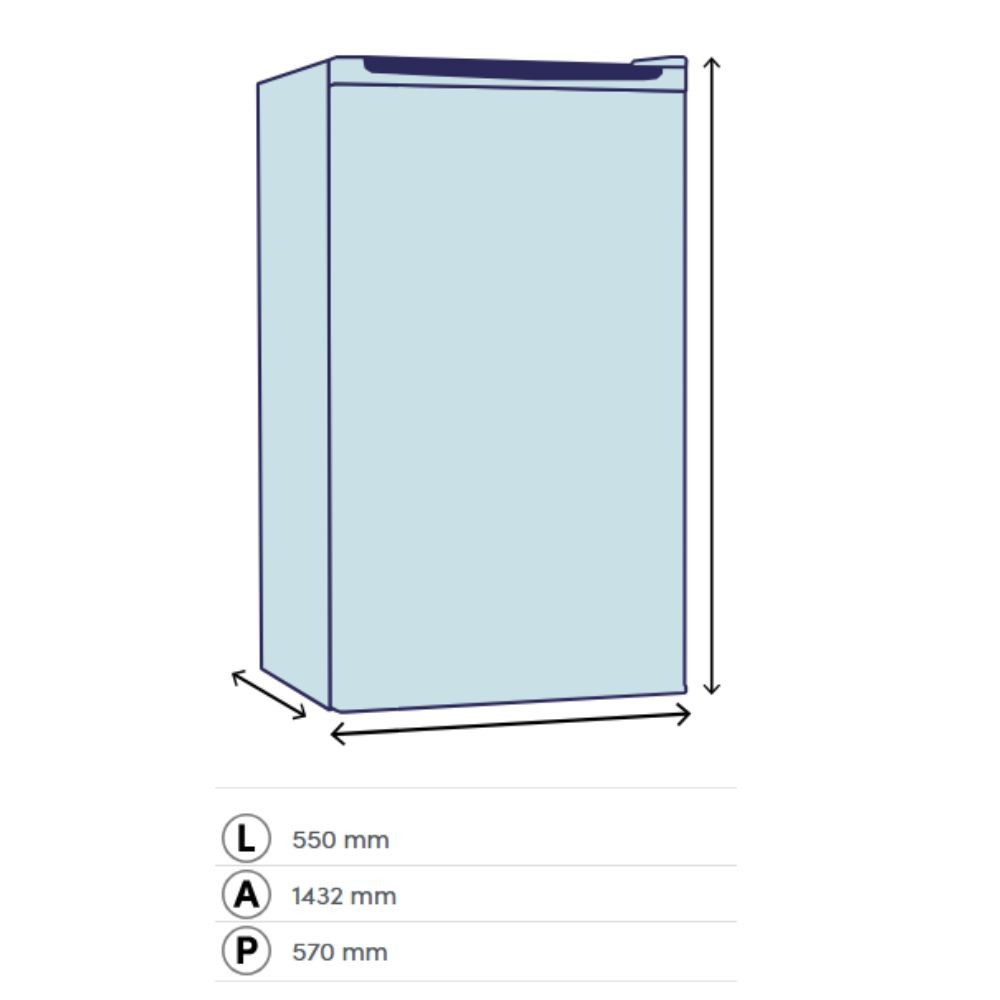 congelatore verticale dcv21sm3we0 168lt 4 cassetti e un ripiano con porta reversibile classe e bianco daya, ambientazione d’arredo con il prodotto protagonista