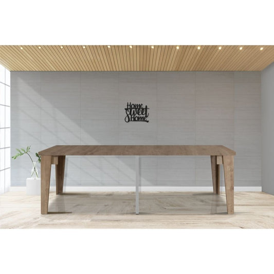 consolle allungabile natron rovere 50x90 cm, dettaglio della struttura e finitura in legno naturale