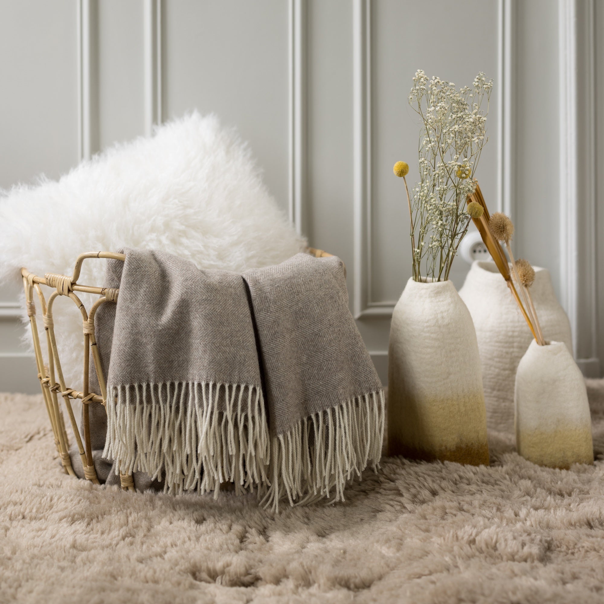 plaid carina naturale, colore naturale, taglia 130 x 190. coperta di qualità ideale per le notti fredde o il relax sul divano