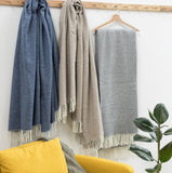 plaid carina perla, colore perla, taglia 130 x 190. aggiunge comfort e stile alla zona notte