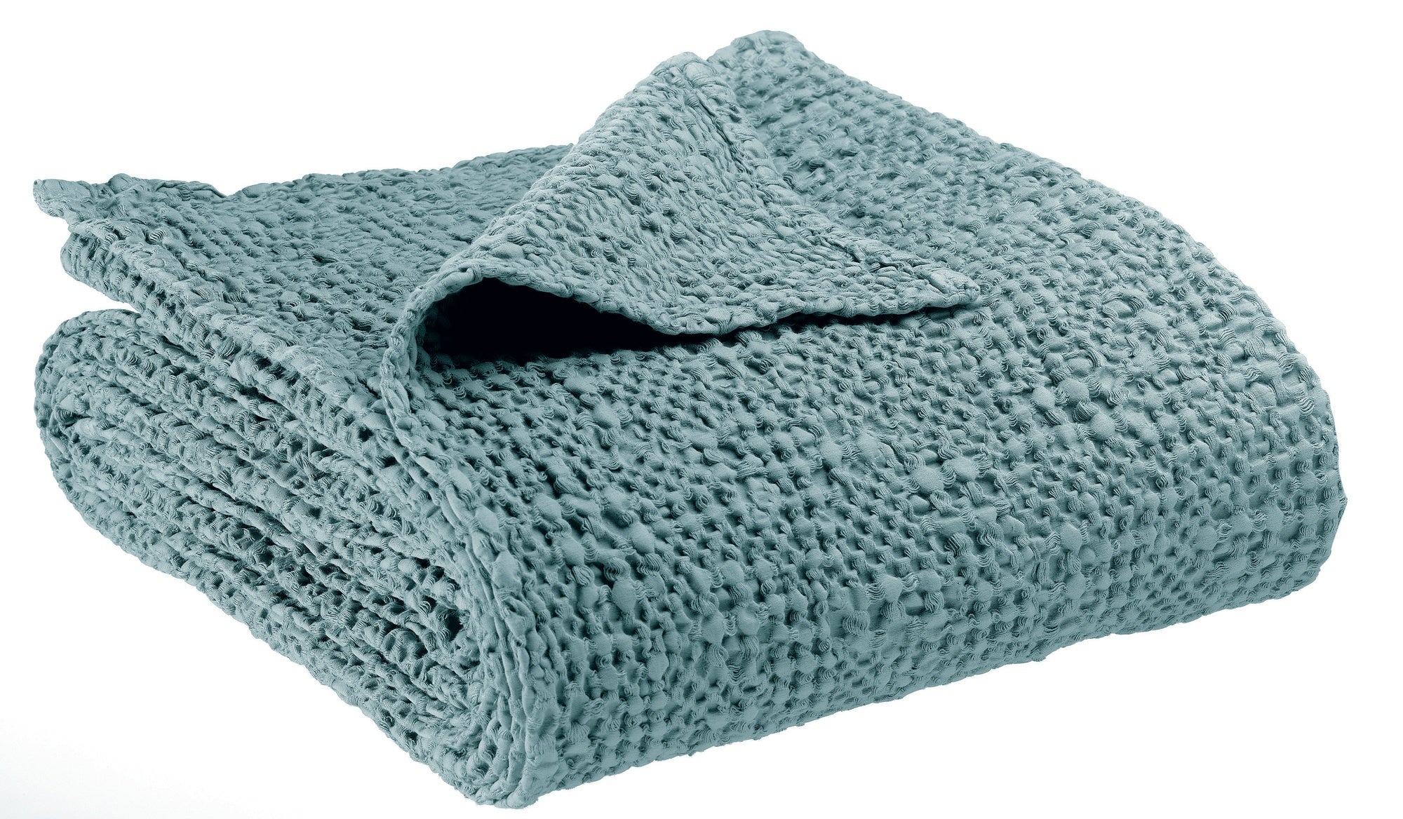 plaid tana alizée, colore alizée, taglia 140 x 200. vista frontale della coperta piegata su sfondo bianco