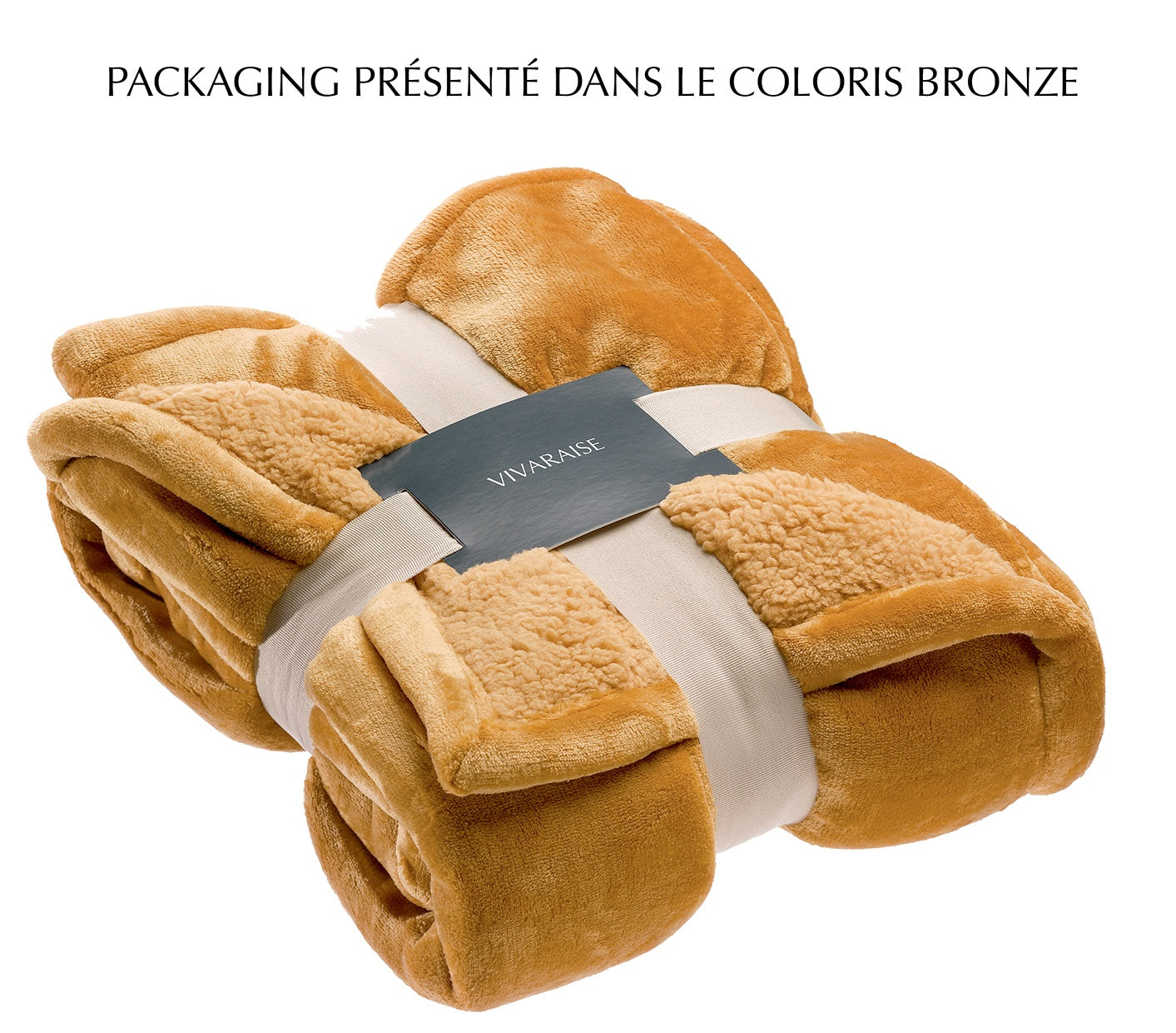 plaid michka ciottolo, colore ciottolo, taglia 130 x 160. aggiunge comfort e stile alla zona notte