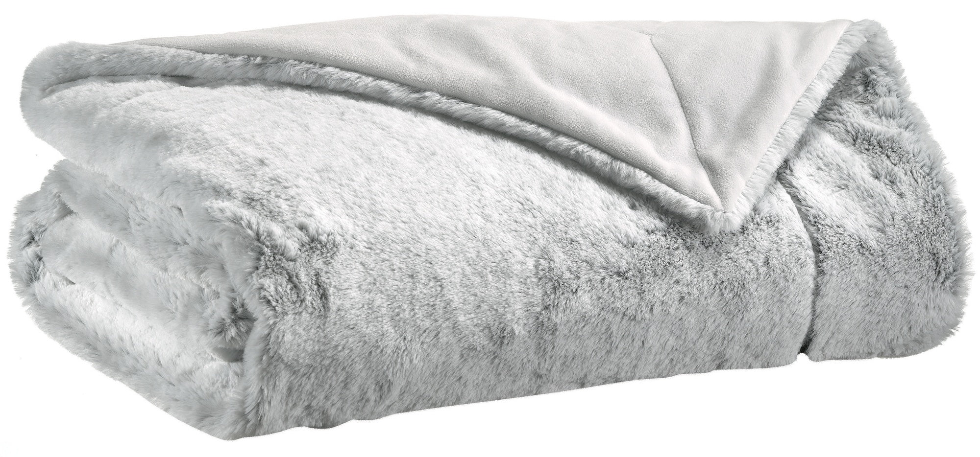 plaid kinta nuvola, colore nuvola, taglia 130 x 160. vista frontale della coperta piegata su sfondo bianco