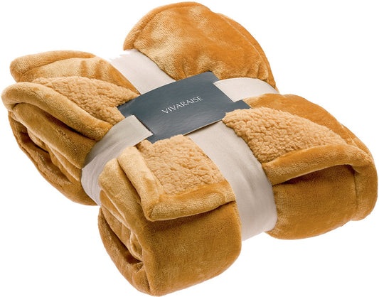 coperta michka bronzo, colore bronzo, taglia 240 x 220. coperta di qualità ideale per le notti fredde o il relax sul divano