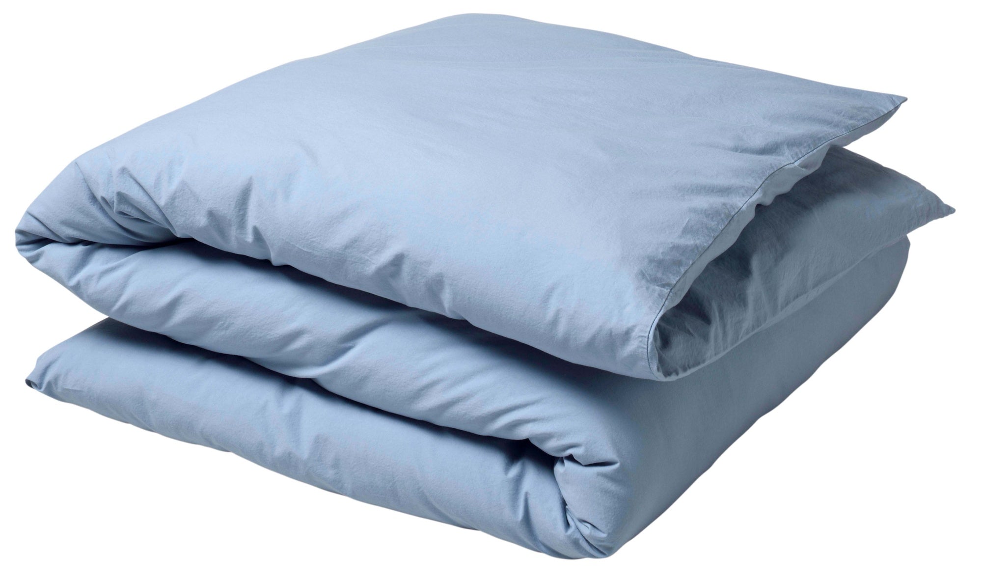 copripiumino celeste bluetiful, colore bluetiful, taglia 240 x 220. copripiumino piegato su sfondo neutro per una visione...