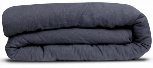 copripiumino linco marina militare, colore marina militare, taglia 240 x 220. copripiumino piegato su sfondo neutro per una... 1744