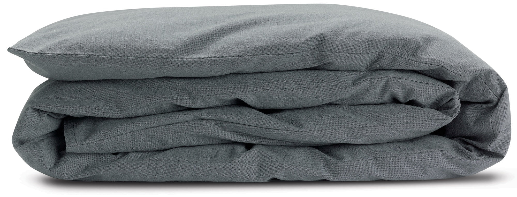 copri piumino calita carbone, colore carbone, taglia 85 x 200. copripiumino piegato su sfondo neutro per una visione...