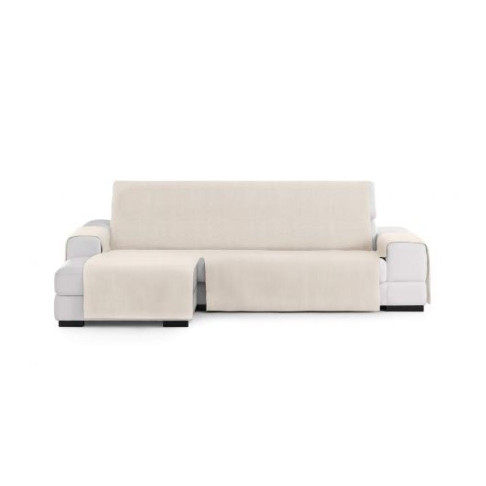 copridivano levante penisola sinistra crema 290, copridivano installato, vista frontale su divano