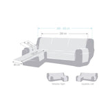 copridivano levante penisola sinistra crema 290, copridivano in ambiente domestico per protezione e stile