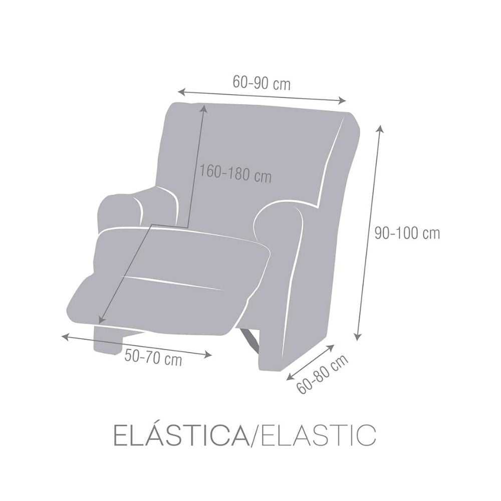 copripoltrona relax troya elastico grigio 60-90, copridivano in ambiente domestico per protezione e stile