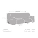 copridivano jaz recliner 3 posti grigio 200-260, dettaglio del tessuto e texture del copridivano