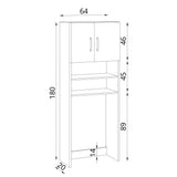mobile coprilavatrice marsiglia con ante e ripiani bianco, materiale durevole per uso interno ed esterno