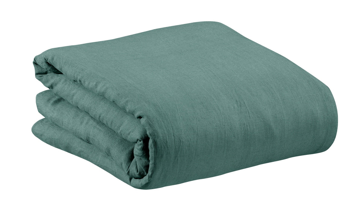 copripiumino zeff prussia, colore prussia, taglia 260 x 240. copripiumino piegato su sfondo neutro per una visione...