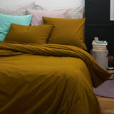 copripiumino celeste noci, colore noci, taglia 140 x 200. soluzione elegante per proteggere e valorizzare il piumino