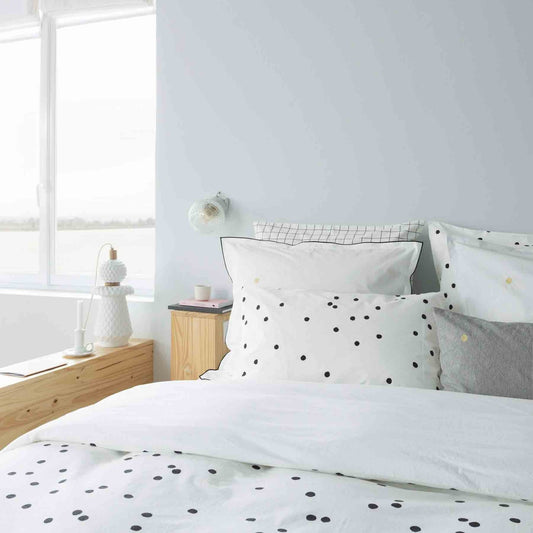 copripiumino odette milk, colore milk, taglia 240 x 220. soluzione elegante per proteggere e valorizzare il piumino