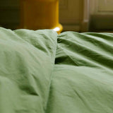 copripiumino celeste pistacchio, colore pistacchio, taglia 240 x 220. facile da cambiare per un look sempre fresco