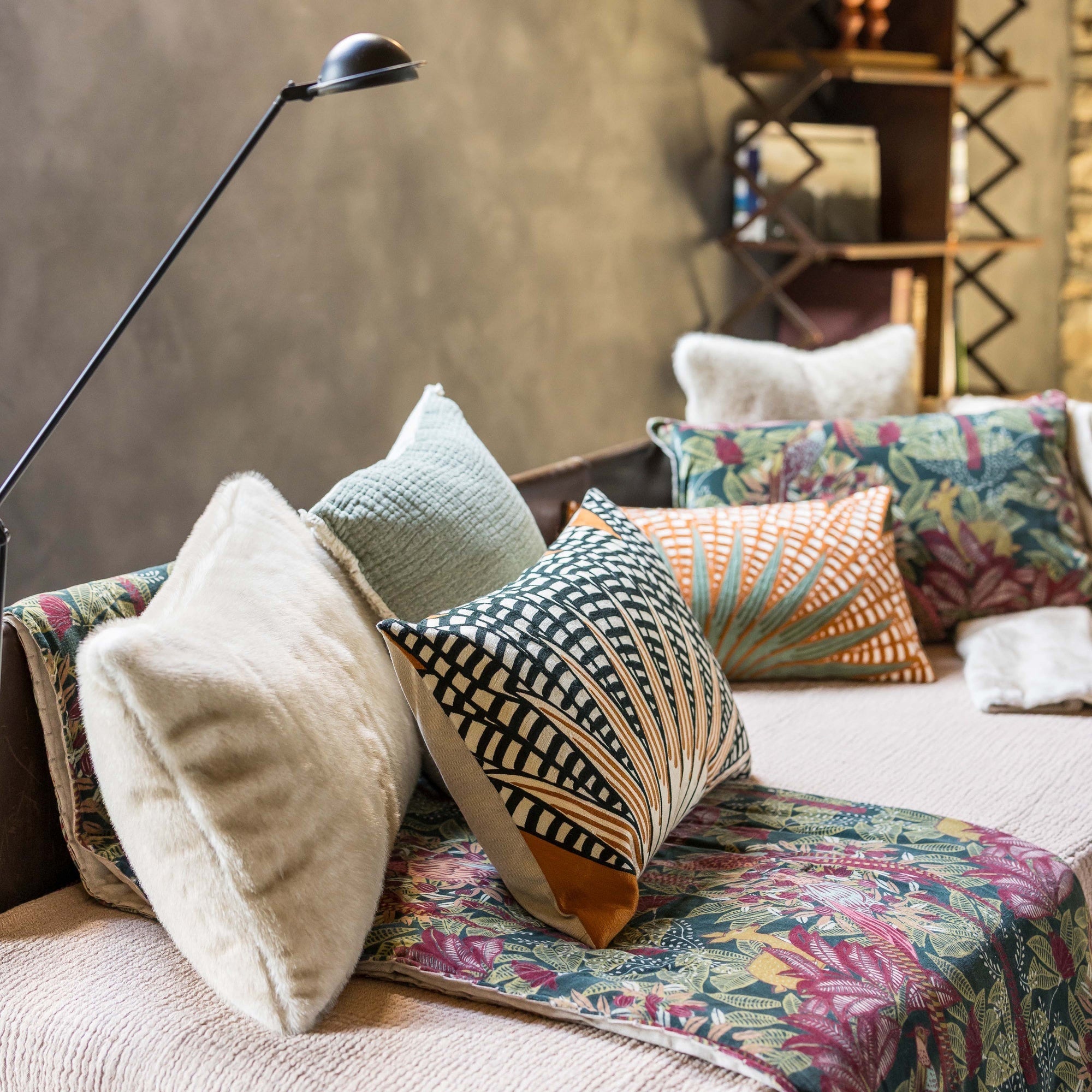 cuscino liwen naturale, colore naturale, taglia 40 x 65. rivestimento resistente e piacevole al tatto