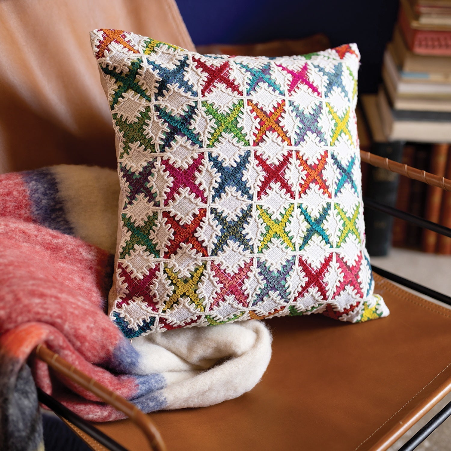 cuscino beth multico, colore multico, taglia 45 x 45. design versatile che si adatta a stili moderni e classici