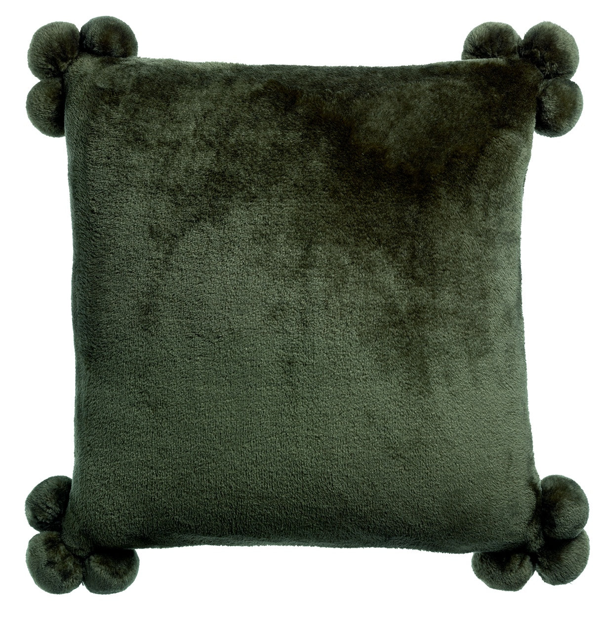 cuscino tender pompons felce, colore felce, taglia 45 x 45. cuscino da interno elegante, perfetto per arredare soggiorno o camera da letto