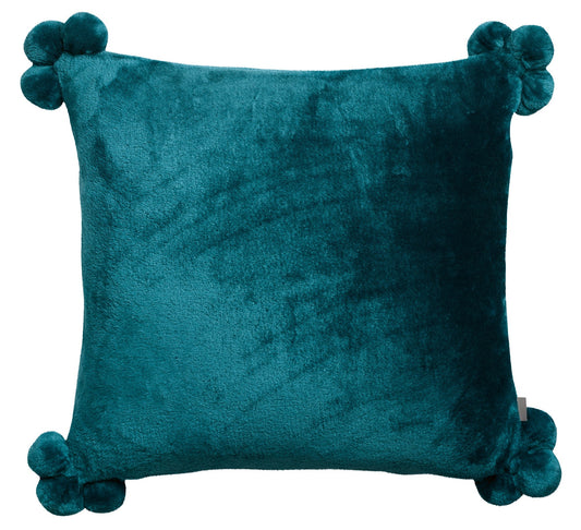 cuscino tender pompons pavone, colore pavone, taglia 45 x 45. cuscino da interno elegante, perfetto per arredare soggiorno o camera da letto 2000