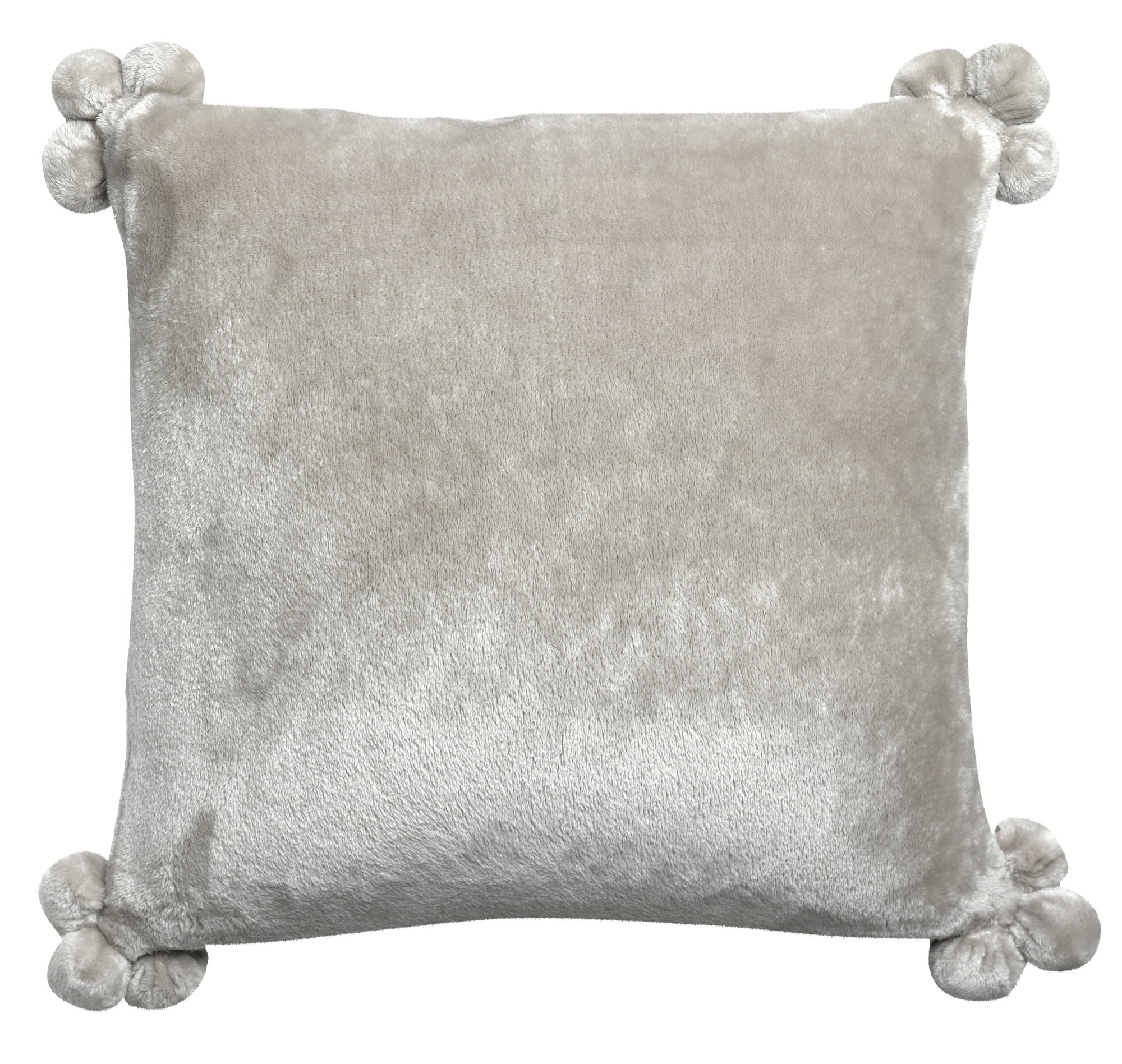cuscino tender pompons perla, colore perla, taglia 45 x 45. cuscino da interno elegante, perfetto per arredare soggiorno o camera da letto