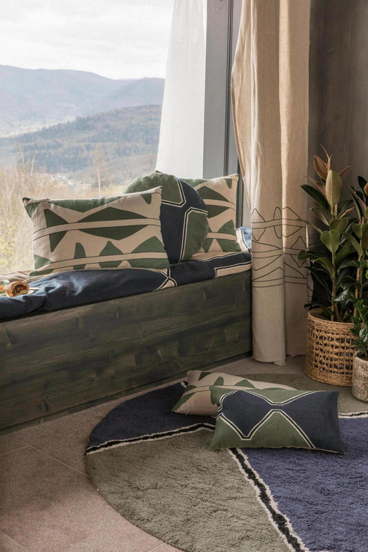 cuscino mila timo, colore timo, taglia diamètre 50. ideale come complemento d’arredo su divani, poltrone o letti