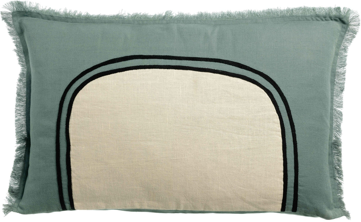 cuscino bicolore laly prussia, colore prussia, taglia 40 x 65. cuscino da interno elegante, perfetto per arredare soggiorno o camera da letto