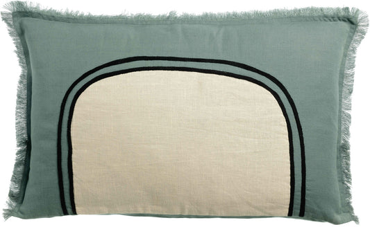 cuscino bicolore laly prussia, colore prussia, taglia 40 x 65. cuscino da interno elegante, perfetto per arredare soggiorno o camera da letto