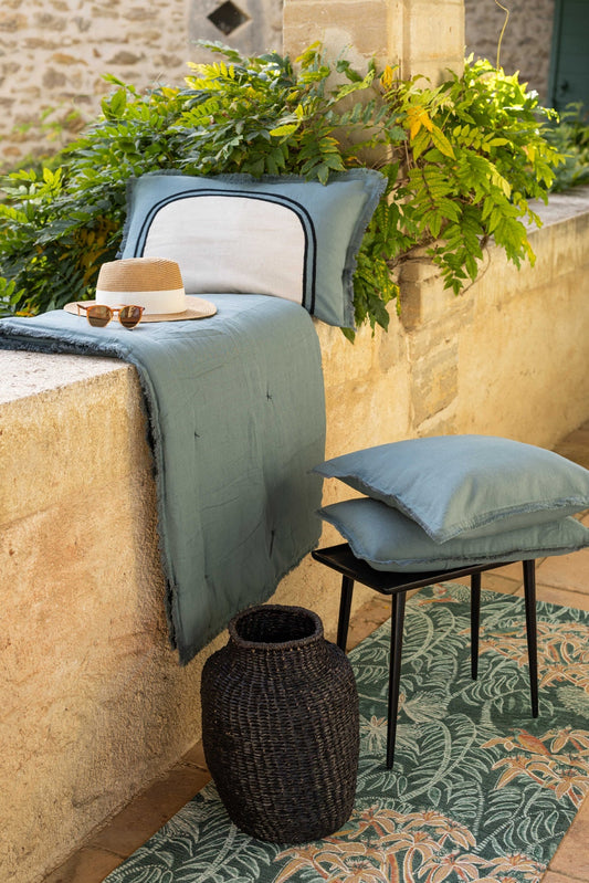 cuscino bicolore laly prussia, colore prussia, taglia 40 x 65. ideale come complemento d’arredo su divani, poltrone o letti