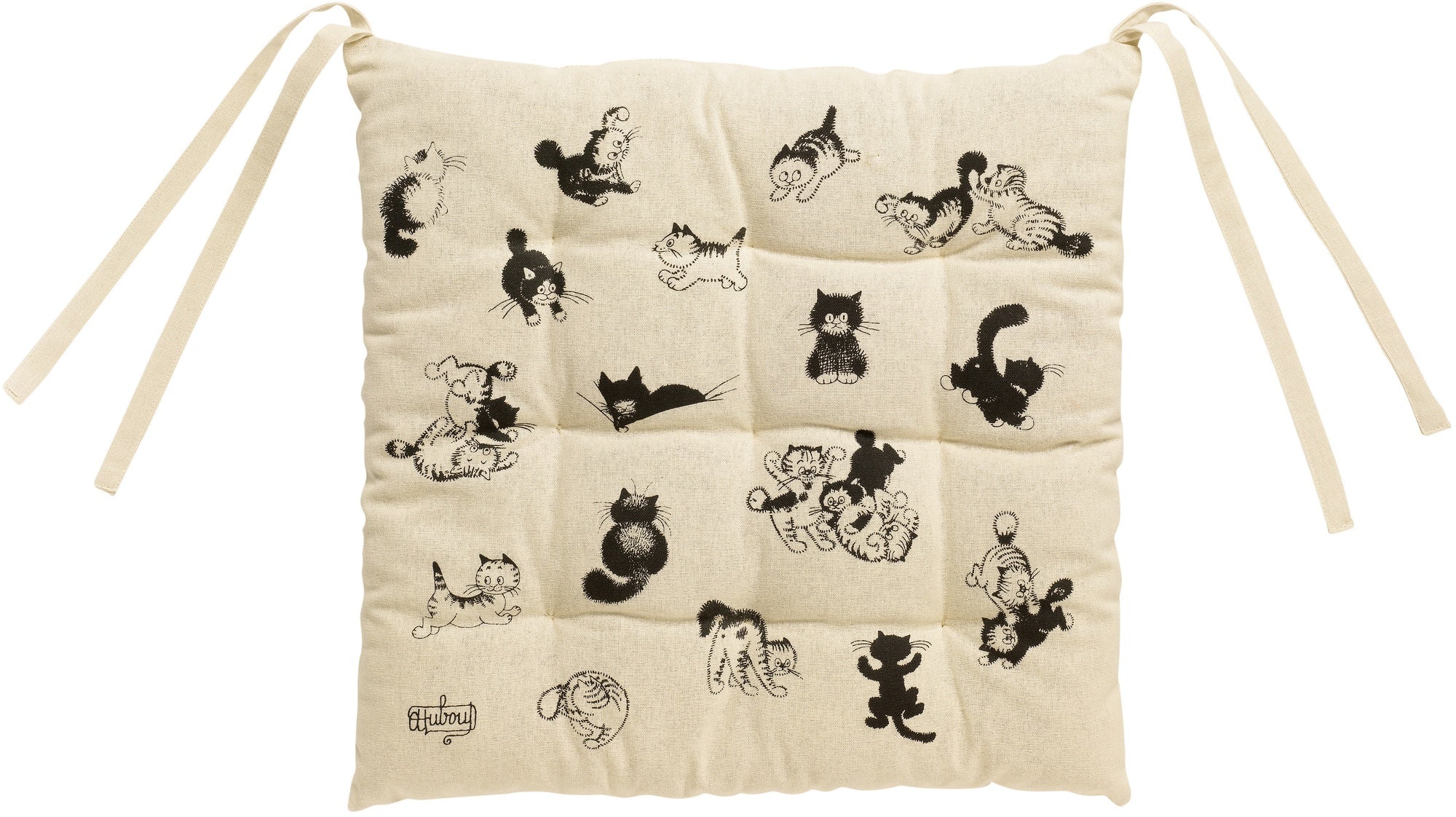 cuscino per sedia 9 punti dubout beige, colore beige, taglia 40 x 40 x 3. cuscino per sedia imbottito per un comfort duraturo