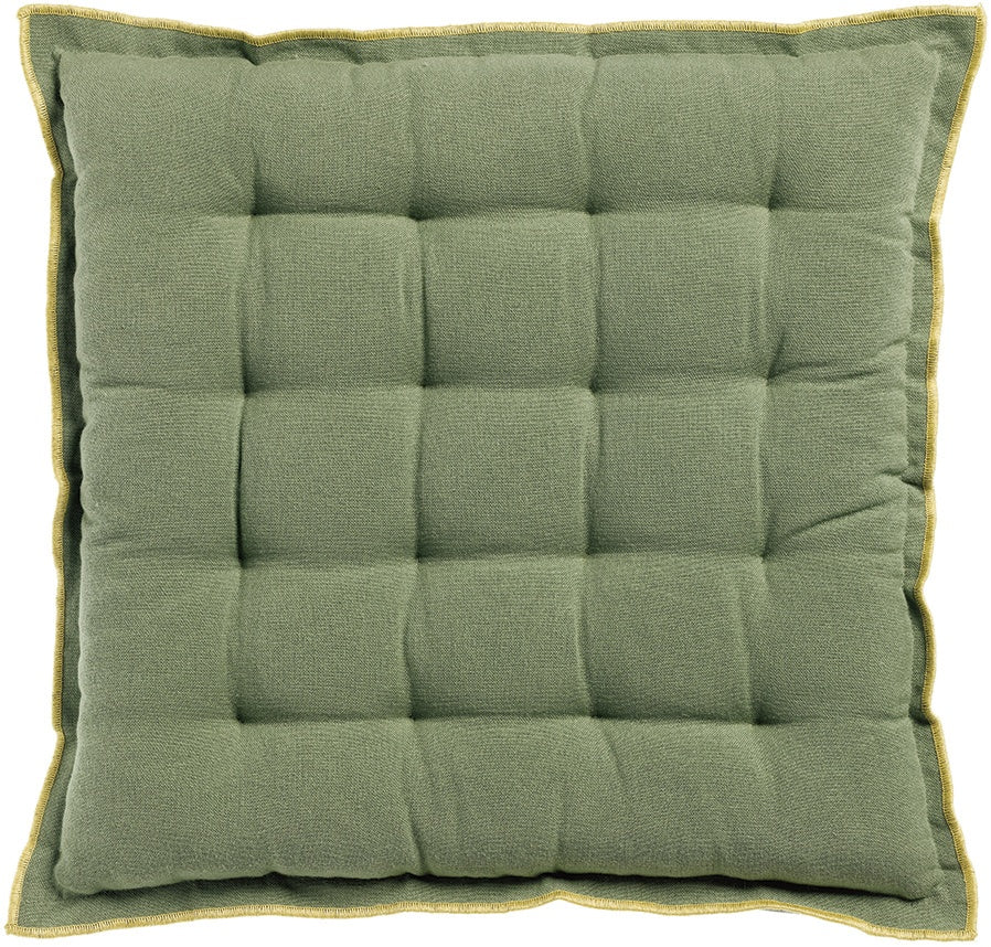 cuscino per sedia riciclato grace matcha, colore matcha, taglia 40 x 40 x 3. cuscino per sedia imbottito per un comfort duraturo