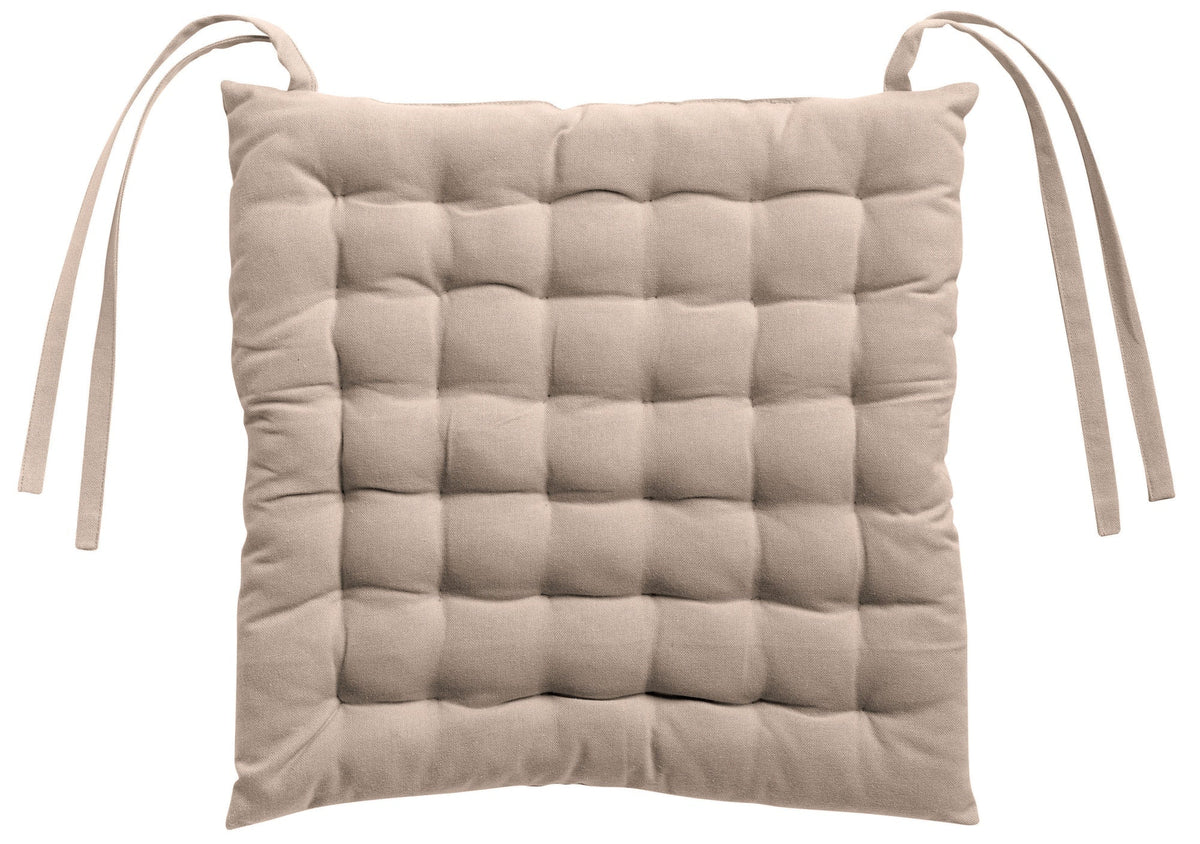 cuscino per sedia riciclato 36 punti zea naturale, colore naturale, taglia 38 x 38 x 3. cuscino per sedia imbottito per un comfort duraturo