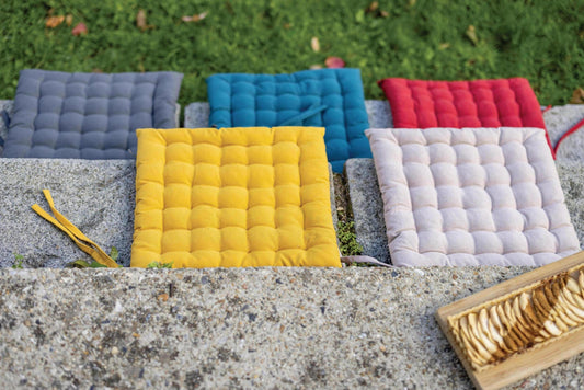 cuscino per sedia riciclato 36 punti zea naturale, colore naturale, taglia 38 x 38 x 3. ideale per sedie da cucina, sala da pranzo o giardino