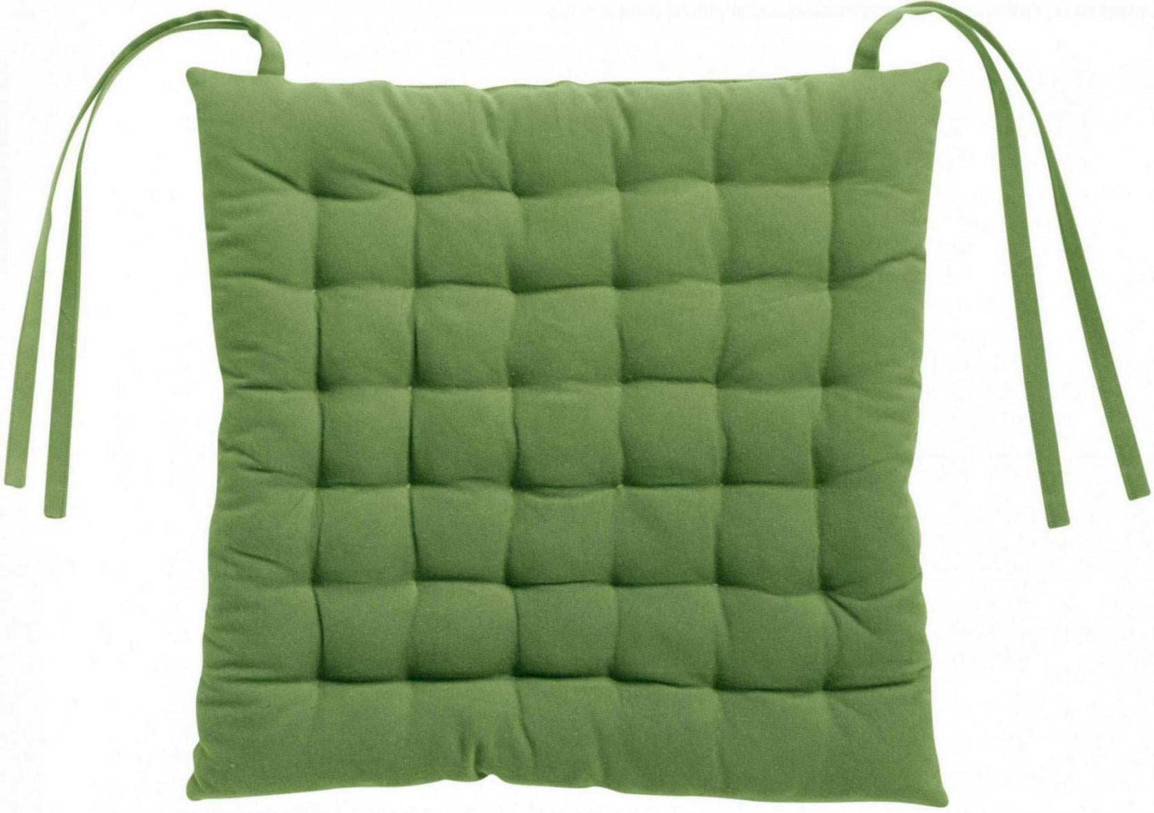 cuscino per sedia riciclato 36 punti zea verde, colore verde, taglia 38 x 38 x 3. cuscino per sedia imbottito per un comfort duraturo