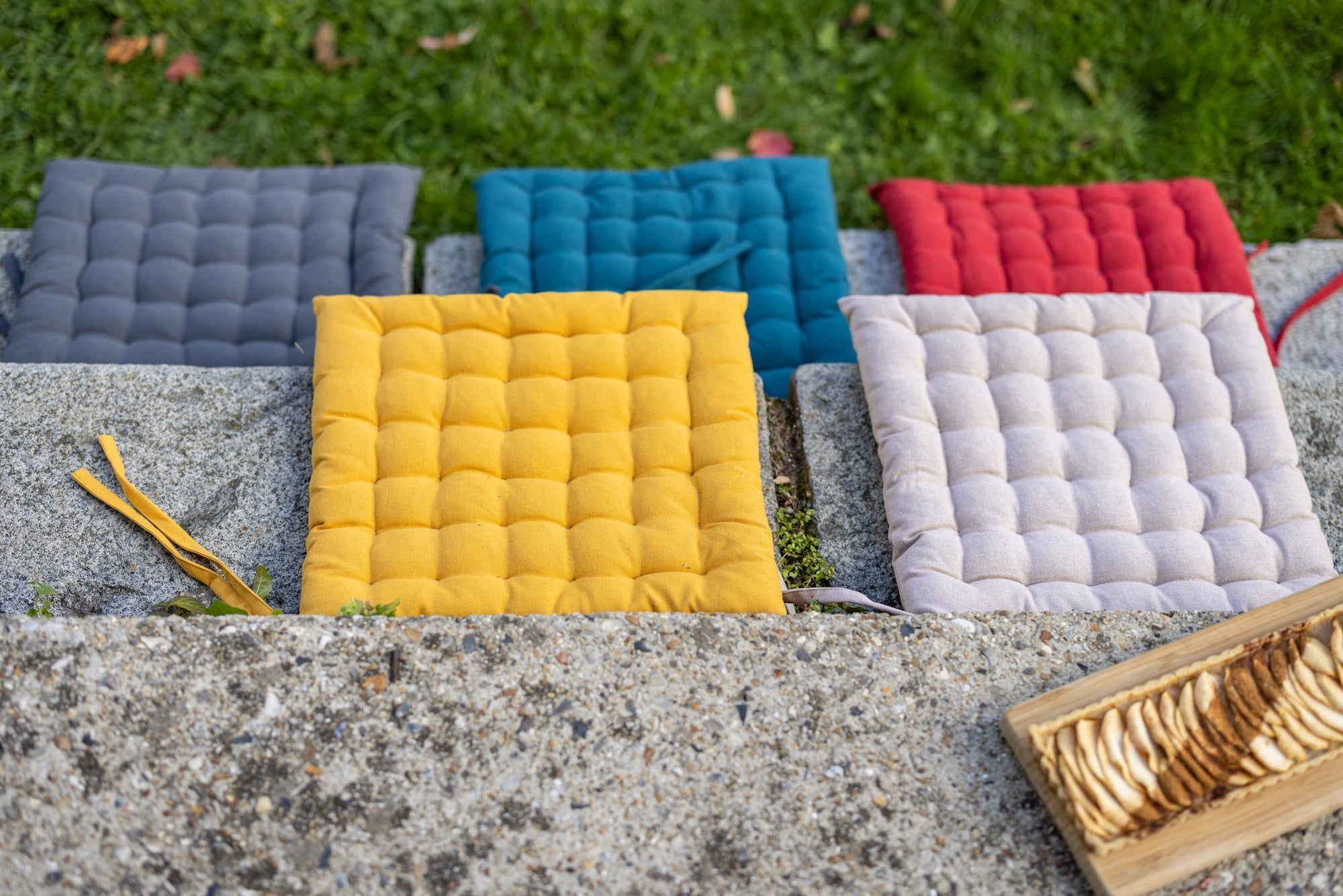 cuscino per sedia riciclato 36 punti zea pavone, colore pavone, taglia 38 x 38 x 3. ideale per sedie da cucina, sala da pranzo o giardino