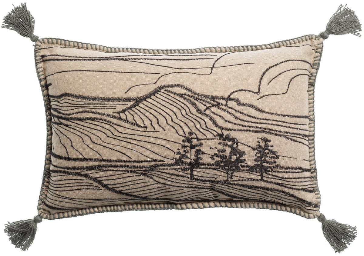 cuscino ricamato dusko timo, colore timo, taglia 30 x 50. cuscino da interno elegante, perfetto per arredare soggiorno o camera da letto