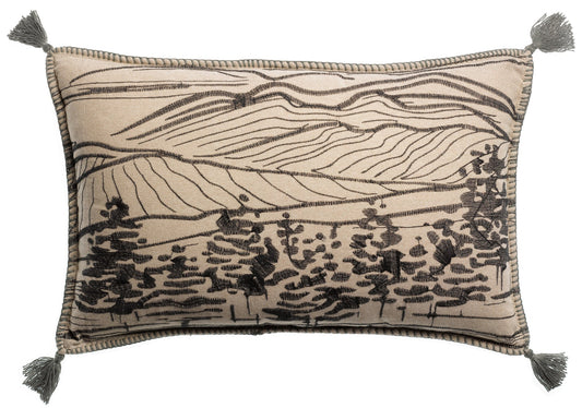 cuscino ricamato dusko timo, colore timo, taglia 40 x 65. cuscino da interno elegante, perfetto per arredare soggiorno o camera da letto