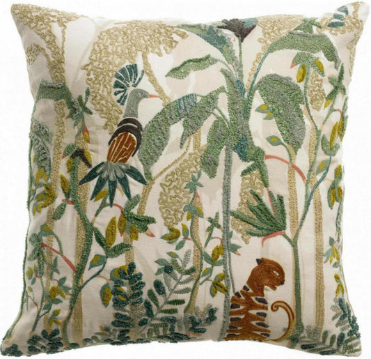 cuscino ricamato raja multico, colore multico, taglia 45 x 45. cuscino da interno elegante, perfetto per arredare soggiorno o camera da letto