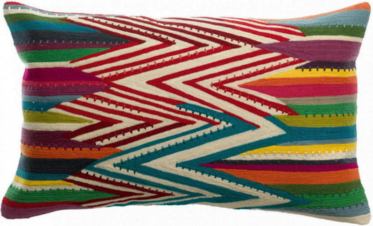 cuscino ricamato zuma multico, colore multico, taglia 30 x 50. cuscino da interno elegante, perfetto per arredare soggiorno o camera da letto