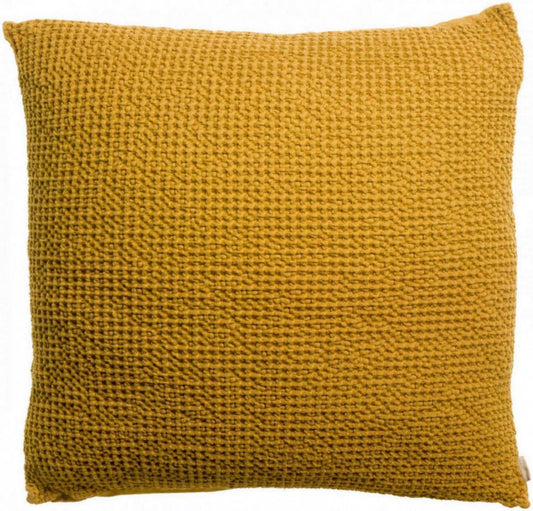 cuscino riciclato maia zafferano, colore zafferano, taglia 45 x 45. cuscino da interno elegante, perfetto per arredare soggiorno o camera da letto 1267