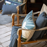 cuscino riciclato maia piombo, colore piombo, taglia 45 x 45. imbottitura soffice per un comfort quotidiano