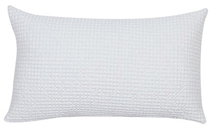 cuscino riciclato maia gesso, colore gesso, taglia 30 x 50. dettaglio tecnico della chiusura del cuscino 415