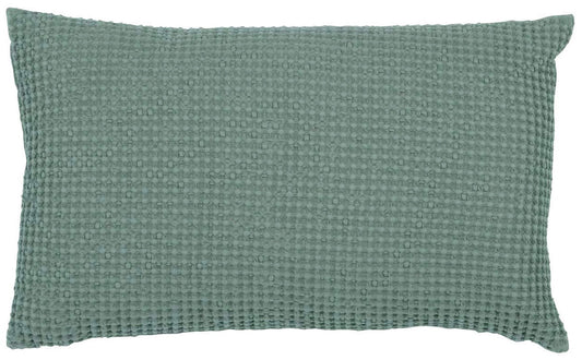 cuscino riciclato maia verde grigio, colore verde grigio, taglia 30 x 50. cuscino da interno elegante, perfetto per arredare soggiorno o camera da letto