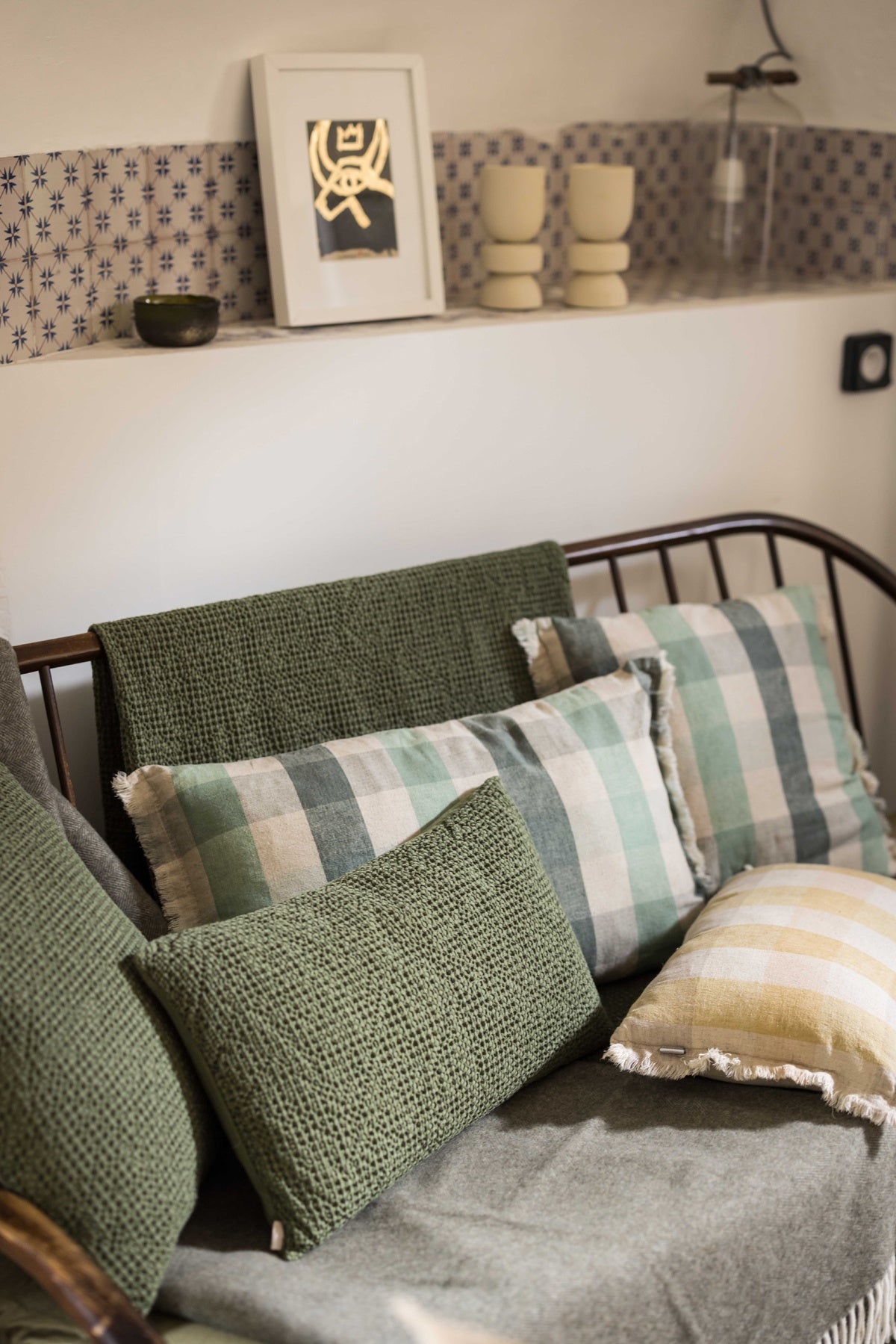 cuscino stampato kate timo, colore timo, taglia 40 x 65. design versatile che si adatta a stili moderni e classici