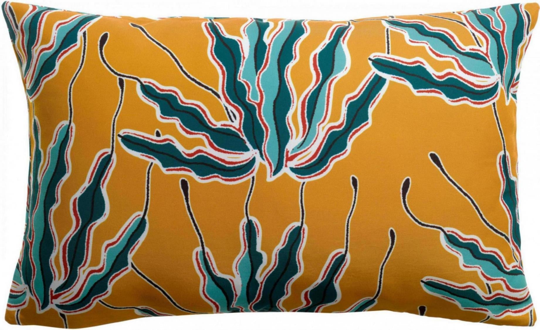 cuscino stampato outdoor alga bronzo, colore bronzo, taglia 40 x 65. perfetto per arredare soggiorno, camera o divano vista frontale