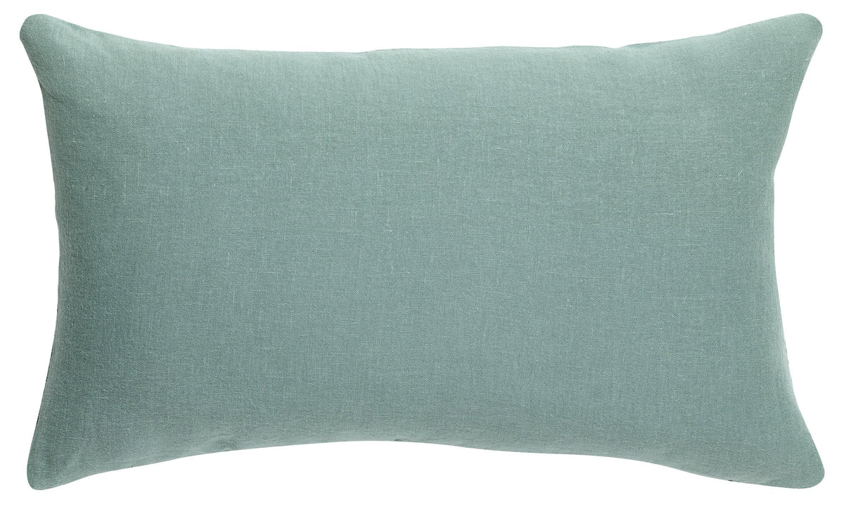 cuscino tinta unita zeff verde grigio, colore verde grigio, taglia 40 x 65. cuscino da interno elegante, perfetto per arredare soggiorno o camera da letto