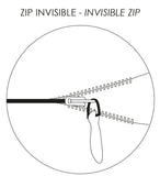 cuscino tinta unita zeff bronzo, colore bronzo, taglia 40 x 65. dettaglio tecnico della chiusura del cuscino