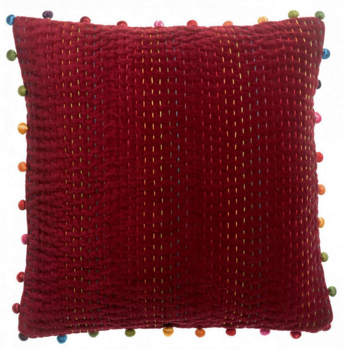 cuscino tinta unita gastounet ciliegia morello, colore ciliegia morello, taglia 45 x 45. cuscino da interno elegante, perfetto per arredare soggiorno o camera da letto