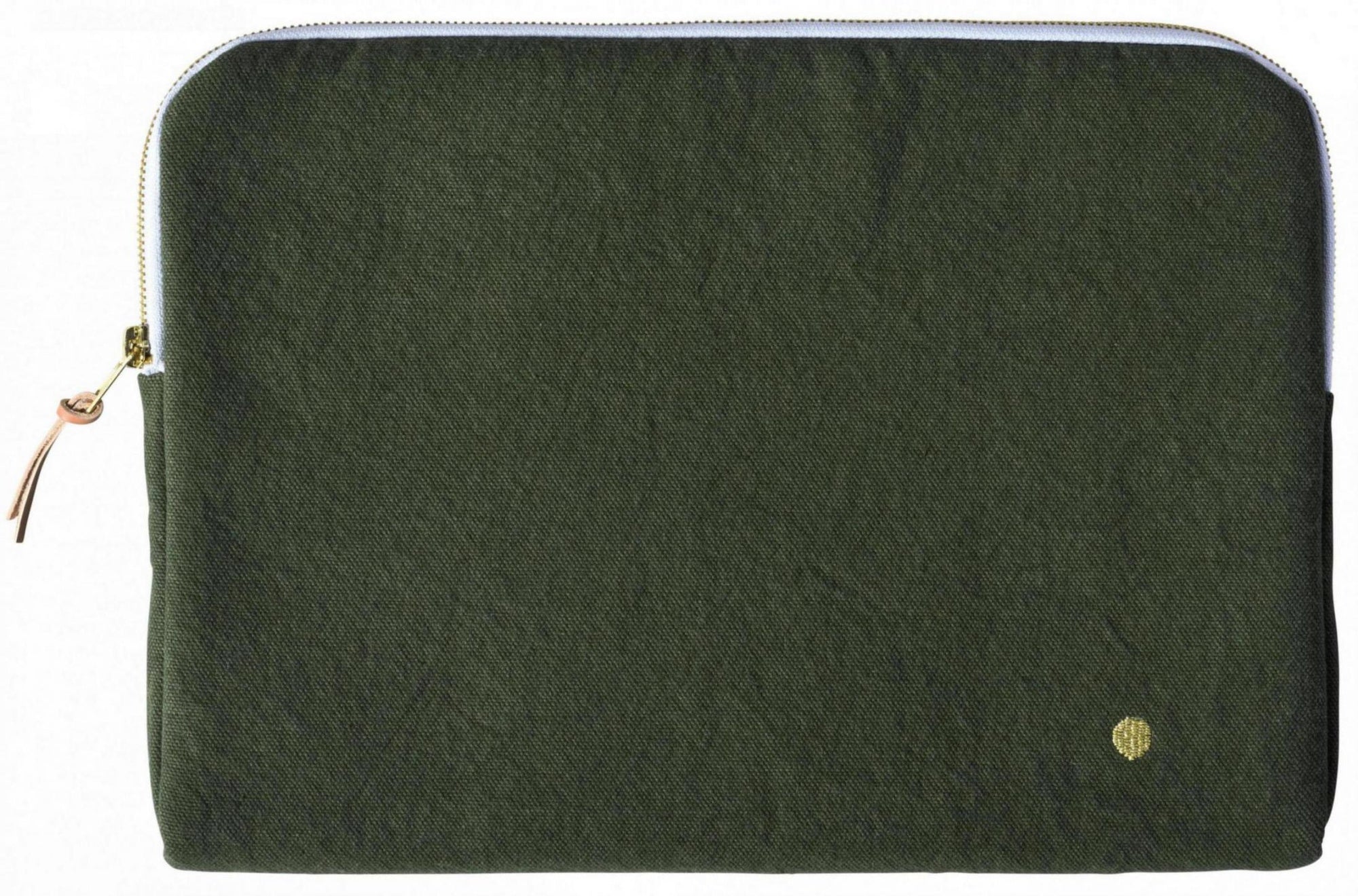 custodia per computer iona cavolo riccio, colore cavolo riccio, taglia 13-14"". vista frontale della custodia in tessuto eco su sfondo neutro