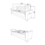 divano letto duca con contenitore in velluto setra crema, particolare dei cuscini e del rivestimento